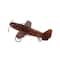 Brown Wood Vintage Sculpture, Airplane 9" x 16" x 14"